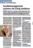 Konfiktmanagementsysteme mit Erfolg einführen