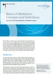 Fact Sheet: Basics of Mediation – Concepts and Definitions