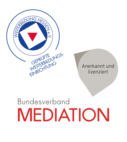 Anerkannt und Lizenziert: Weiterbildung Hessen e.V. und Bundesverband Mediation
