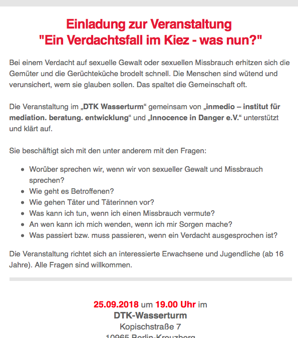 Ein Verdachtsfall im Kiez – was nun?