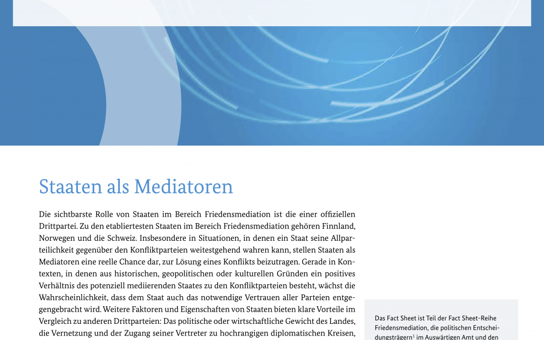 Auswärtiges Amt veröffenticht Factsheets der IMSD